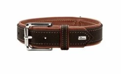Hunter Hondenhalsband Canadian Up Zwart / Cognac