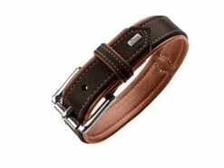 Hunter Hondenhalsband Canadian Up Zwart / Cognac -Huisdierbenodigdheden image 1240
