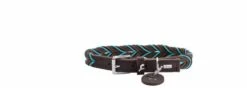 Hunter Hondenhalsband Solid Education Cord Bruin Turquoise -Huisdierbenodigdheden image 1284