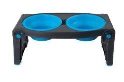 Dexas Adjustable Height Pet Feeder Pro Blue