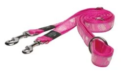 Rogz Hondenriem Multi Purpose Pink Paw