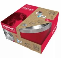 M-Pets Dubbelwandige Drink- Of Voerbak Eskimo Rood