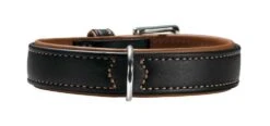 Hunter Hondenhalsband Canadian Zwart / Cognac