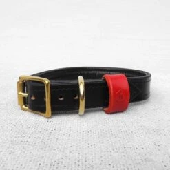 Houndworthy Hondenhalsband Bridle Leather Jet Black -Huisdierbenodigdheden image 2033