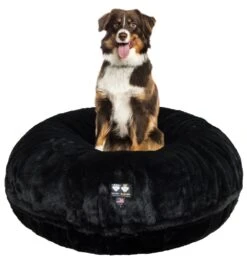 Bessie And Barnie Hondenmand Bagel Short Shag Black Panther